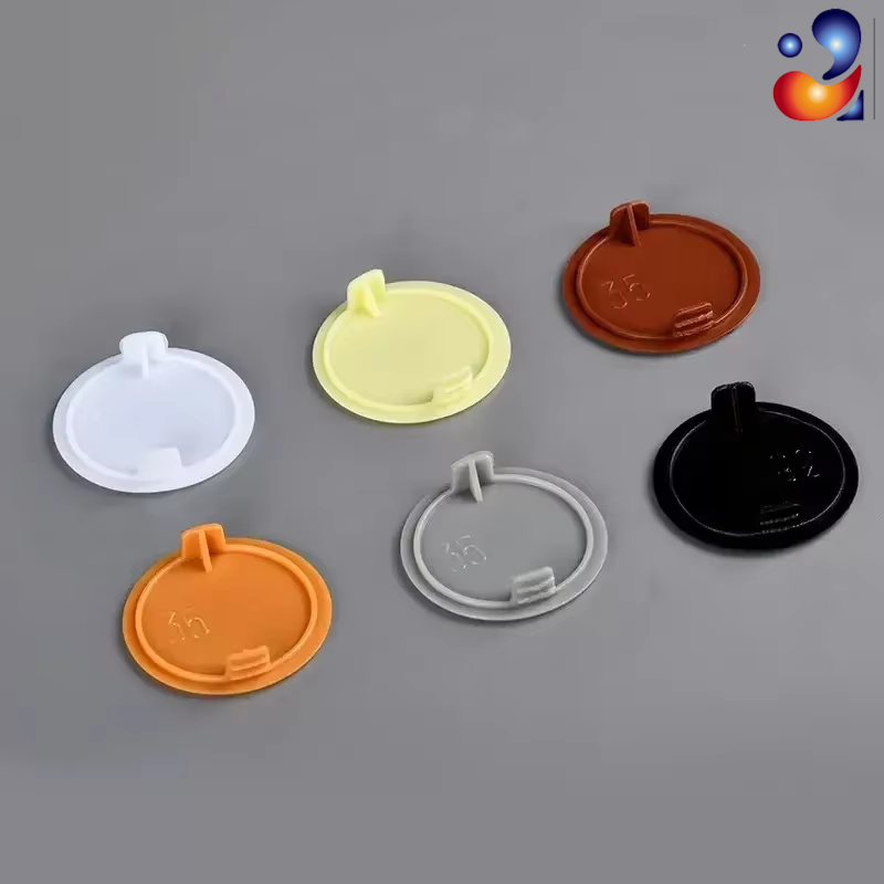 Furniture Hardware Replacement Parts - ฝาครอบบานพับเฟอร์นิเจอร์พลาสติกทรงกลมสำหรับตกแต่งบ้าน 10 ชิ้น, ฝาปิดรูขนาด 35/38/40 มม.
