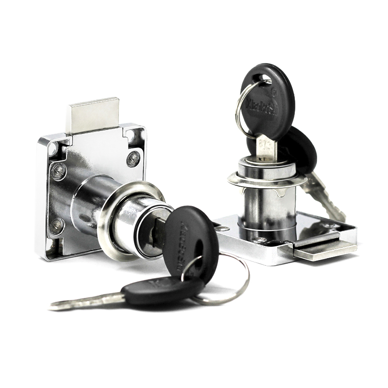 Furniture Hardware Cam Lock - ตัวล็อคลิ้นชักพร้อมกุญแจ 2 ดอก ตัวล็อคลิ้นชักตู้ ตัวล็อคเฟอร์นิเจอร์เหล็กกล้า ตัวล็อคแบบแคม
