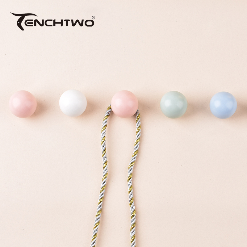 Cabinet Knob Round - ตะขอเซรามิกทรงกลมตะขอแขวนเสื้อที่แขวนติดผนังบ้านสำหรับกระเป๋ากุญแจตะขอ dinding kamar tidur ในครัวและลูกบิดมือจับเฟอร์นิเจอร์