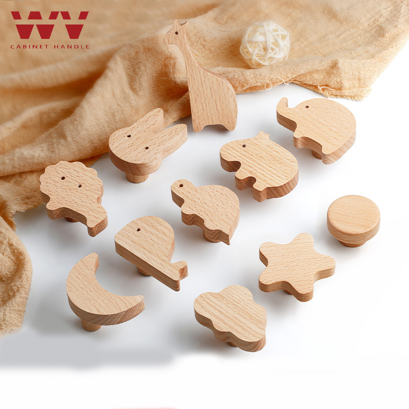 Furniture Hardware Drawer Pulls - WV มือจับประตูไม้จับเฟอร์นิเจอร์ไม้สัตว์สำหรับตู้ลิ้นชักลูกบิดประตูตู้ครัวตู้เสื้อผ้าดึง ตู้เก็บของ ตู้เสื้อผ้า ตู้ครัว ตู้เก็บข