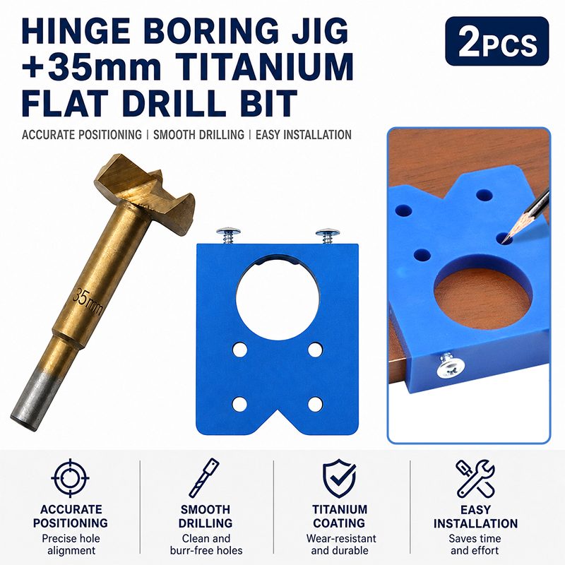 Furniture Hardware Replacement Parts - จิ๊กเจาะบานพับ 35 มม. ดอกสว่านเคลือบไทเทเนียม สำหรับเจาะรูบนไม้ ประตู