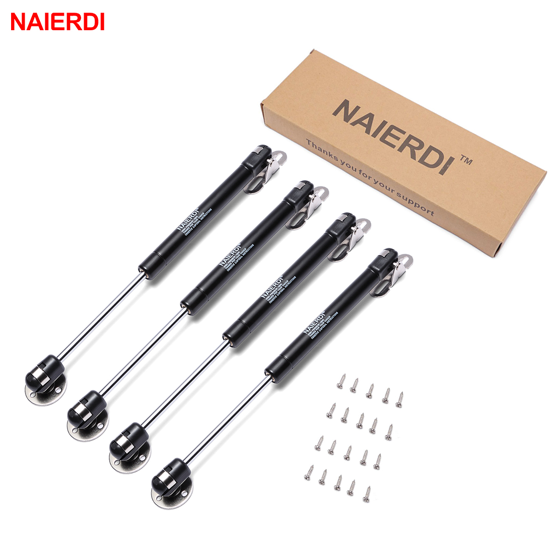 Furniture Hardware Brass - บานพับแก๊สสำหรับเฟอร์นิเจอร์ NAIERDI 10-15 กก. 4 ชิ้น