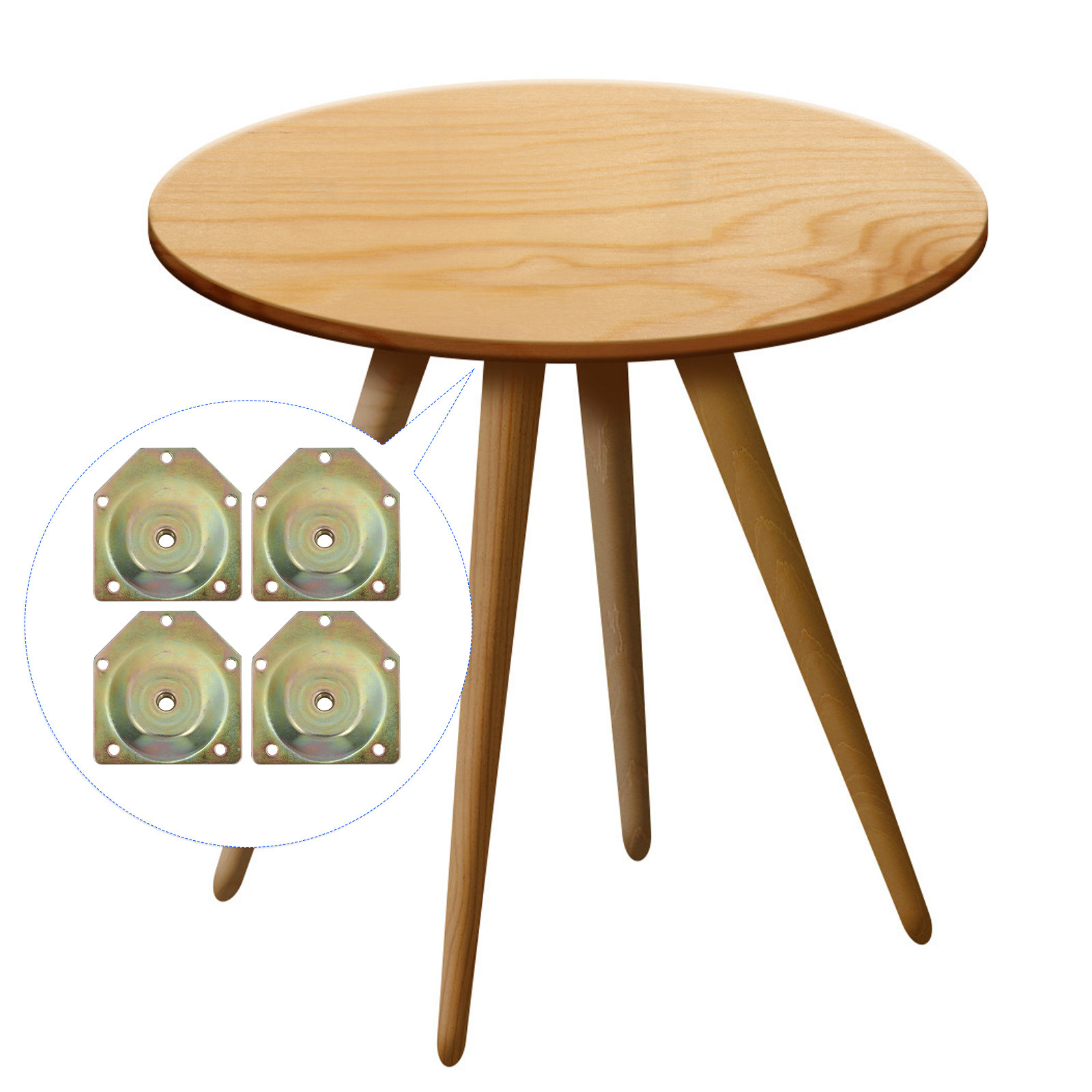 Furniture Leg Set - ชุดน็อตเฟอร์นิเจอร์ 4 ชิ้น แผ่นยึดมุม 12 องศา