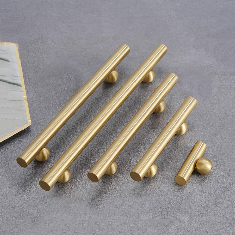 Unique Furniture Hardware Pulls - ดีไซน์ที่เป็นเอกลักษณ์ ที่จับทองเหลืองสำหรับตู้และลิ้นชัก ที่จับประตูตู้แบบ T-Bar ที่จับตู้เสื้อผ้าทันสมัย อุปกรณ์ฮาร์ดแวร์เฟอร์นิเจอร์ทองแดง