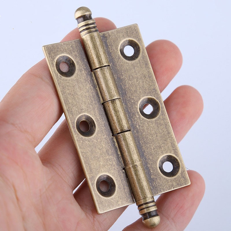 Furniture Hardware Brass - 2/2 engsel pintu kuningan โบราณ4ชิ้นบานพับประตูตู้มีลิ้นชักเฟอร์นิเจอร์5/3นิ้วอุปกรณ์เหล็กเครื่องตกแต่งบ้านกล่องไม้