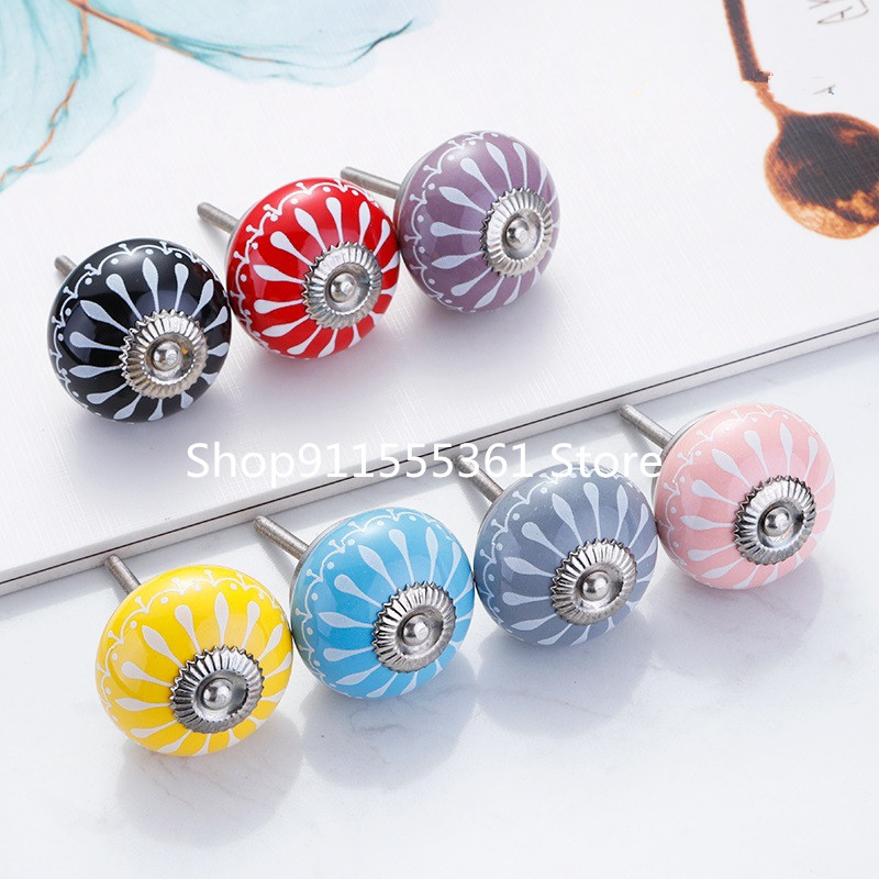 Unique Furniture Hardware Pulls - เซรามิค/Dresser Knobs สีขาวดึงตู้ Knobs/ห้องครัวที่ไม่ซ้ำกันประตูจับลูกบิดฮาร์ดแวร์เฟอร์นิเจอร์