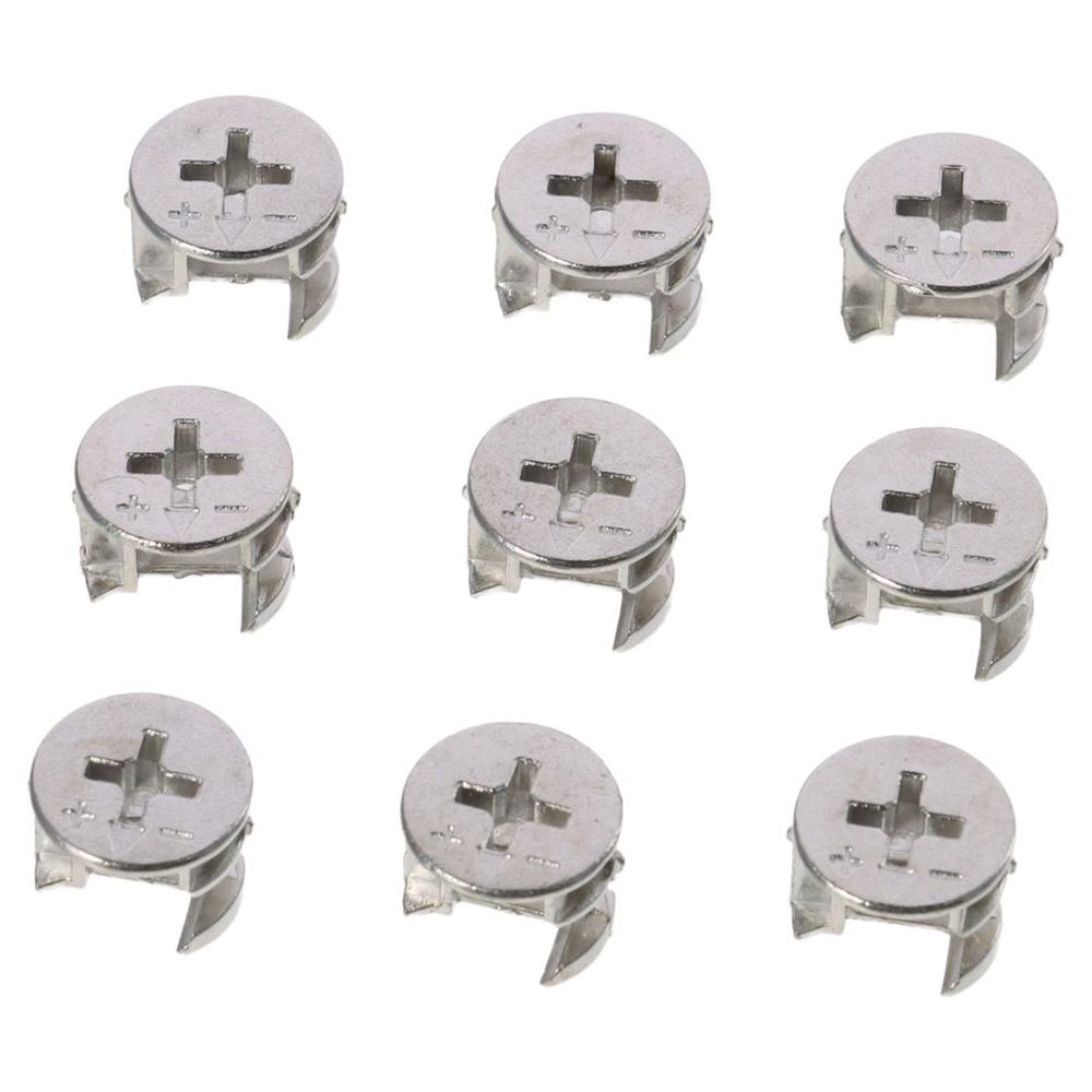 Furniture Joinery Hardware - 20ชิ้นสลักเกลียวซิงค์ลูกเบี้ยวที่ทนทานสีเงิน14.6*11.5มมชุดจัดประเภทเกลียวอุปกรณ์เชื่อมต่อเฟอร์นิเจอร์