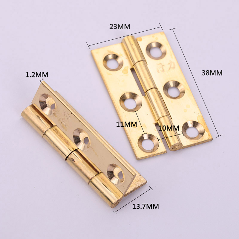 Furniture Hardware Brass - 2 ชิ้น/ล็อตทองเหลืองบานพับเฟอร์นิเจอร์ 38 มม.ประตูห้องครัวเฟอร์นิเจอร์งานไม้อุปกรณ์เสริมทนทานเชื่อมต่อฮาร์ดแวร์ 6 หลุม