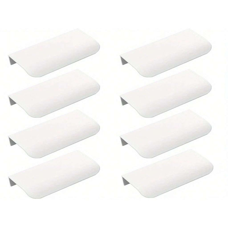 Furniture Hardware Drawer Pulls - มือจับลิ้นชักแบบซ่อน 8 ชิ้น, มือจับลิ้นชักโลหะ, อุปกรณ์ตู้สไตล์โมเดิร์นสำหรับตู้เสื้อผ้าและลิ้นชัก, 8