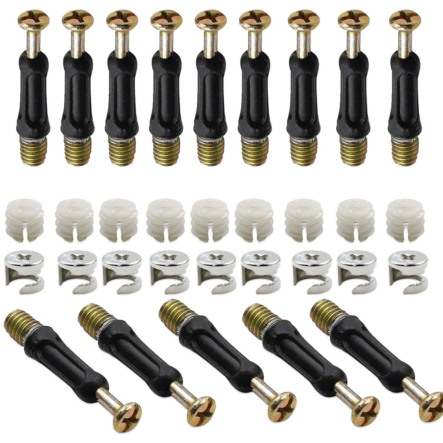 Furniture Joinery Hardware - ชุดอุปกรณ์เชื่อมต่อเฟอร์นิเจอร์ 3 in 1 จำนวน 50