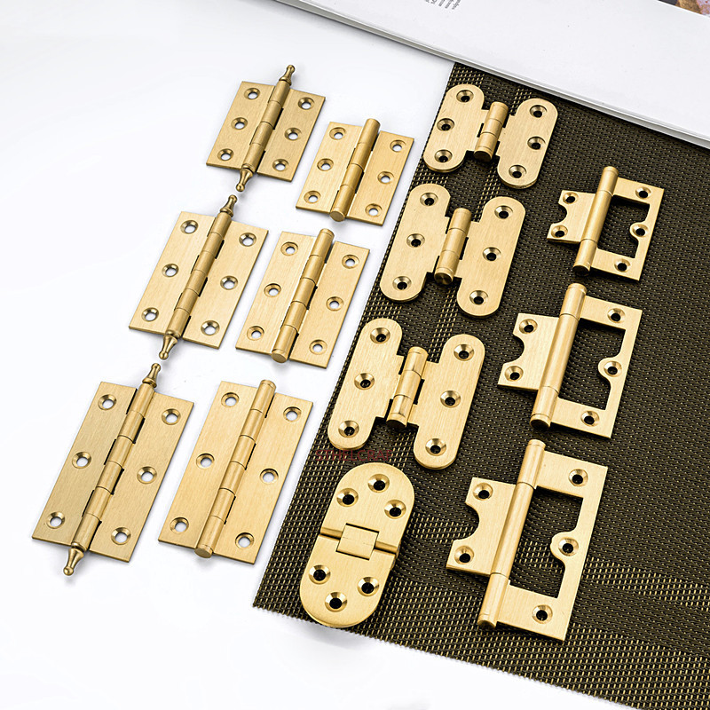 Furniture Hardware Brass - บานพับประตูตู้ทองเหลือง 2 ชิ้น ขนาด 2 นิ้ว/2.5