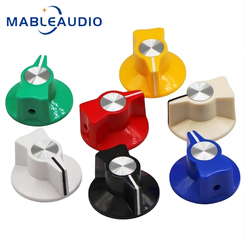 Cabinet Knob Round - ลูกบิดพลาสติกทรงกลมเครื่องขยายเสียงเอฟเฟกต์กีตาร์ลูกบิดลำโพง29X16mm