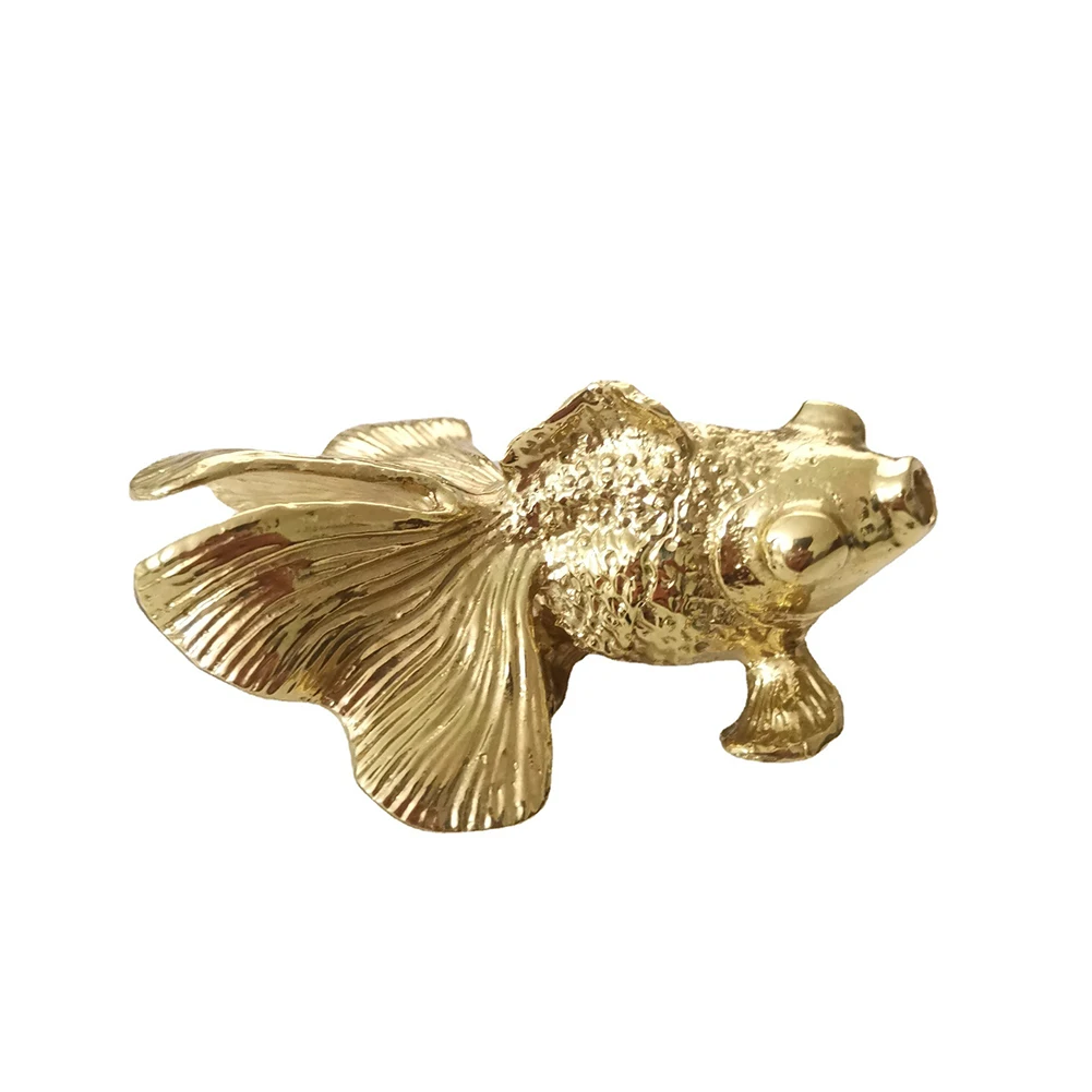 Unique Furniture Hardware Pulls - 1 PC ปลาทองลูกบิดทองเหลืองปลาทองตู้ลิ้นชักที่ไม่ซ้ํากันสัตว์ GOLD Handle SINGLE