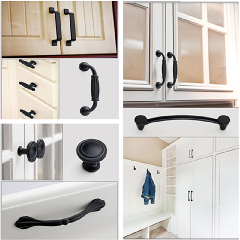 มือจับสีดําสําหรับลูกบิดตู้เฟอ - Furniture Hardware Drawer Pulls บทวิจารณ์และราคา