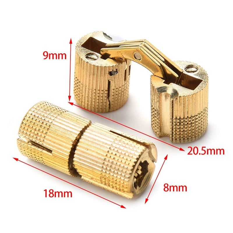 บานพับทองแดงแบบซ่อน ขนาด 8-18  - Furniture Hardware Brass บทวิจารณ์และราคา