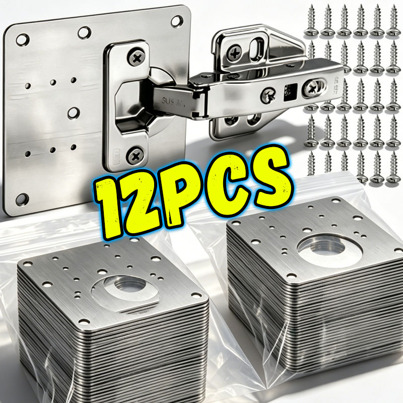 ชุดแผ่นซ่อมบานพับประตูตู้ สแตน - Furniture Hardware Replacement Parts บทวิจารณ์และราคา