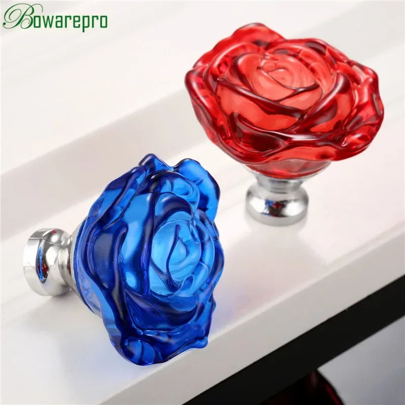 Bowarepro 50 มม.คริสตัลRoseแก้ - Cabinet Knob Round บทวิจารณ์และราคา