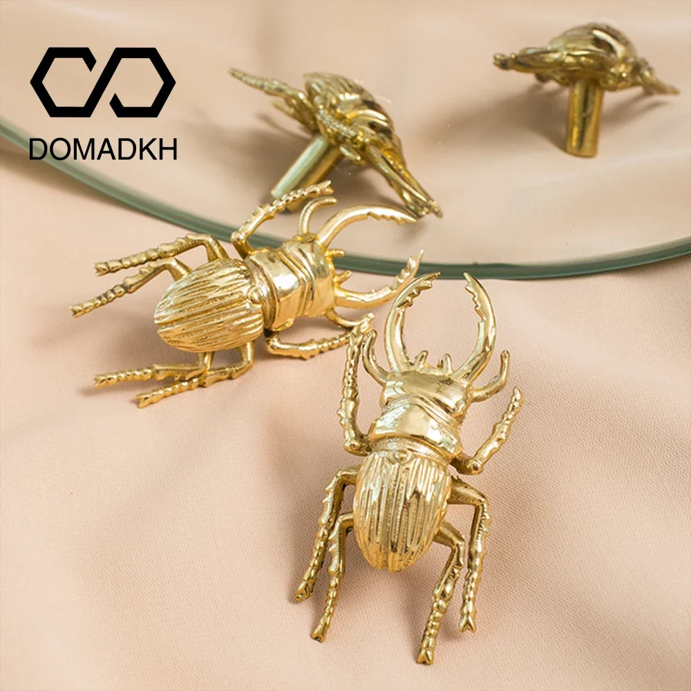 ด้วงทองเหลืองลิ้นชักดึงแมลงประ - Unique Furniture Hardware Pulls บทวิจารณ์และราคา