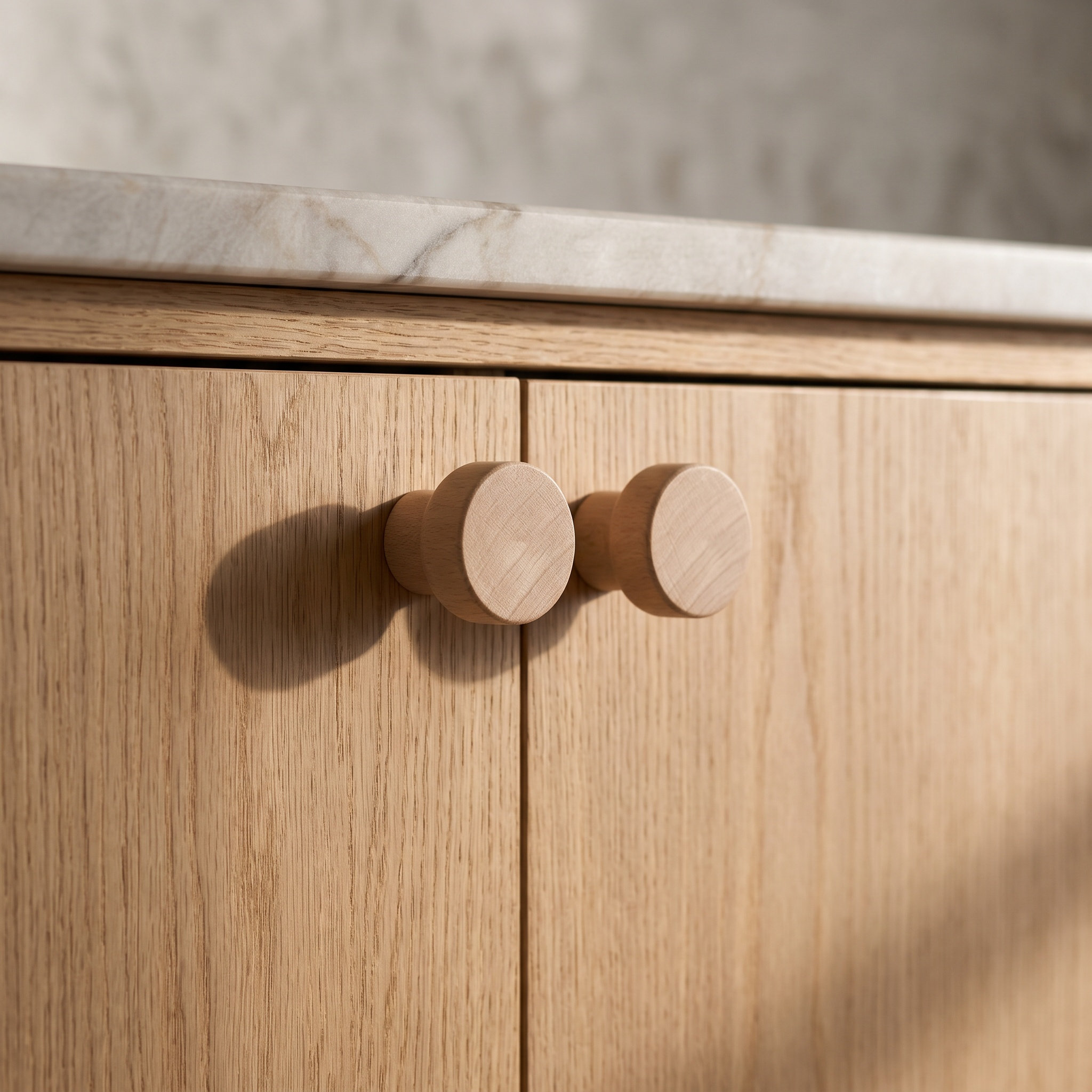 มือจับลิ้นชักไม้บีชเนื้อแข็ง 3 - Cabinet Knob Round บทวิจารณ์และราคา