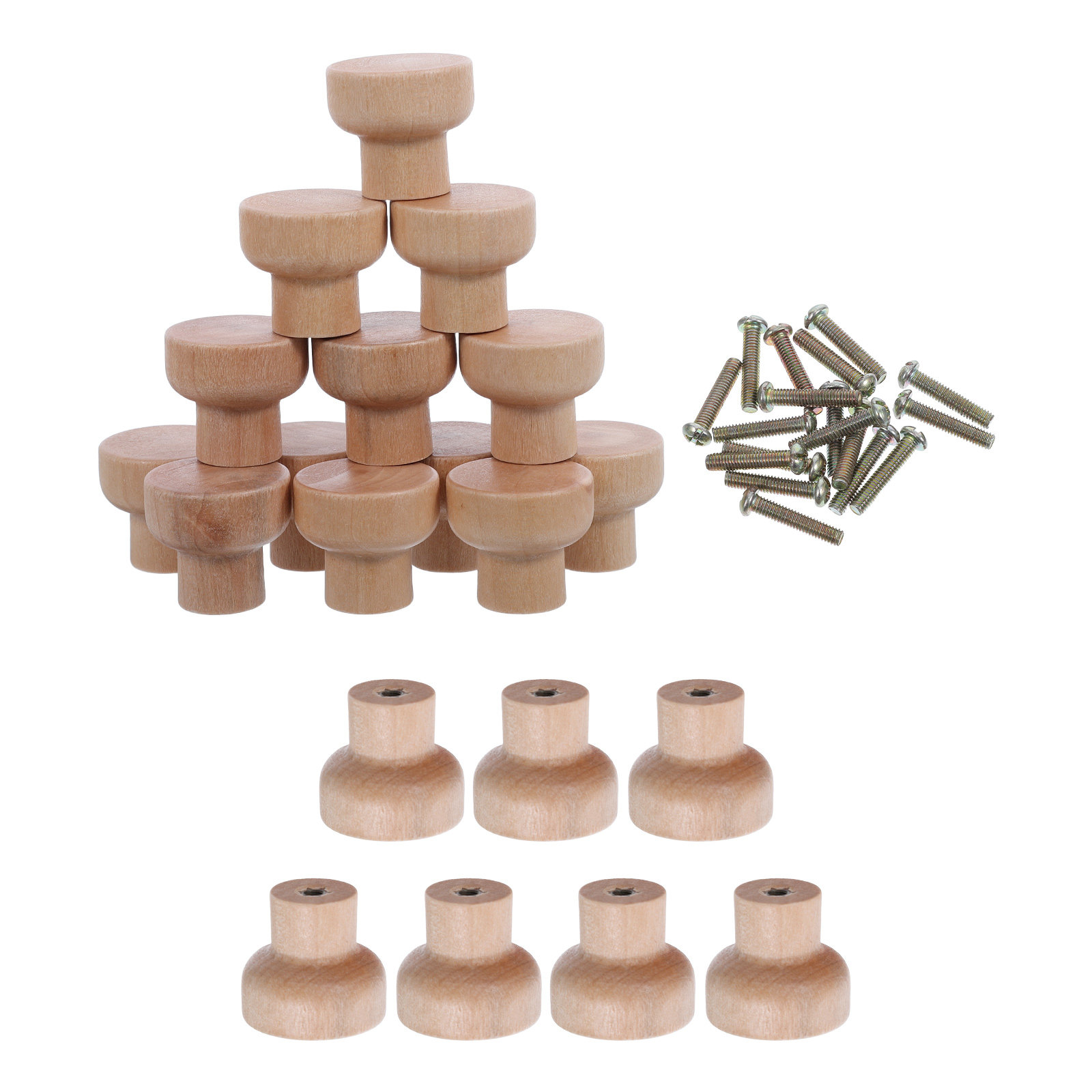 มือจับลิ้นชักไม้บีชเนื้อแข็ง 3 - Cabinet Knob Round บทวิจารณ์และราคา