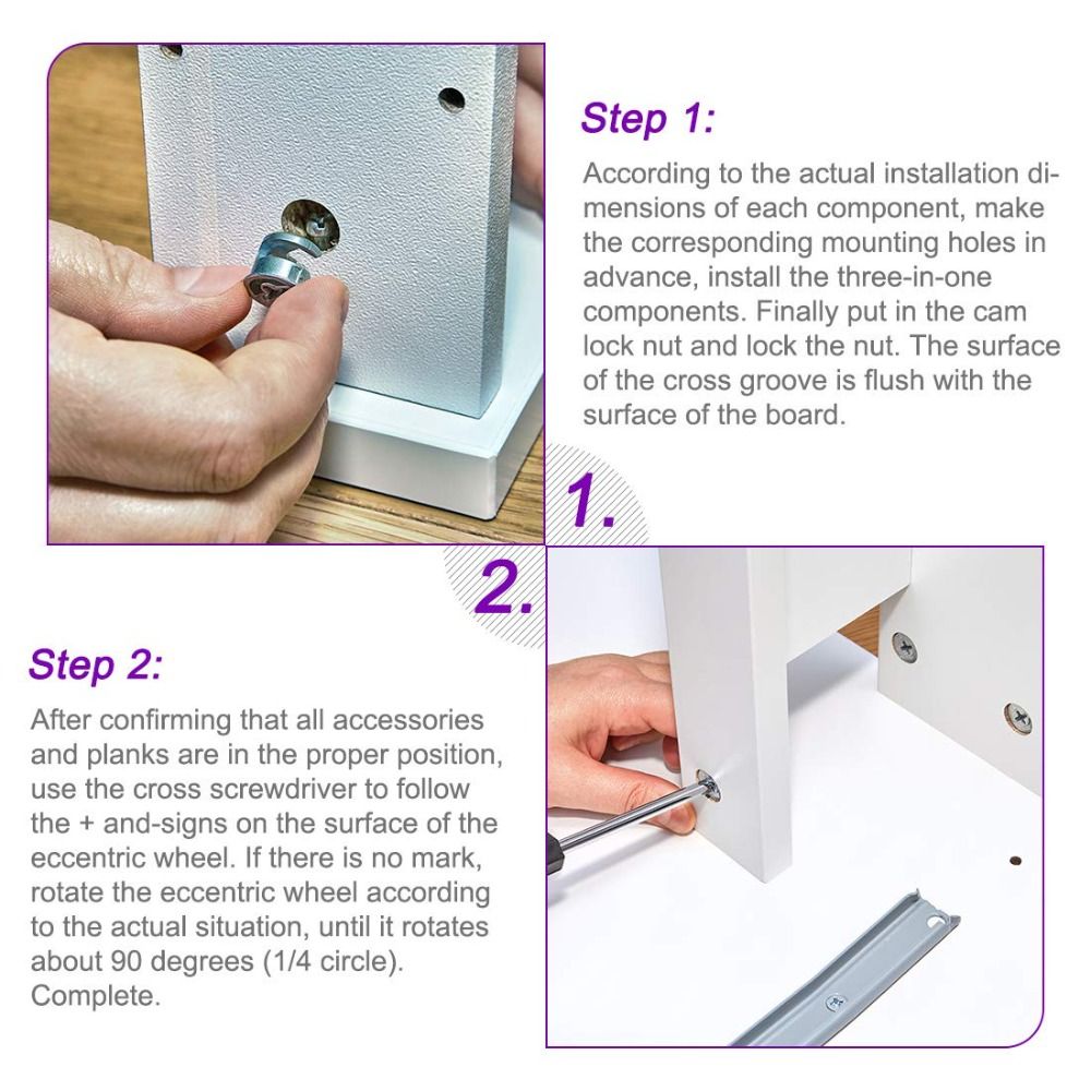 20ชิ้นสลักเกลียวซิงค์ลูกเบี้ยว - Furniture Joinery Hardware บทวิจารณ์และราคา