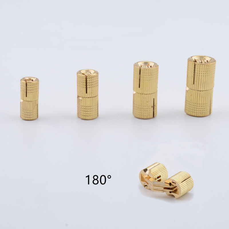 2pcs ทองแดงบานพับบาร์เรลทรงกระ - Furniture Hardware Brass บทวิจารณ์และราคา