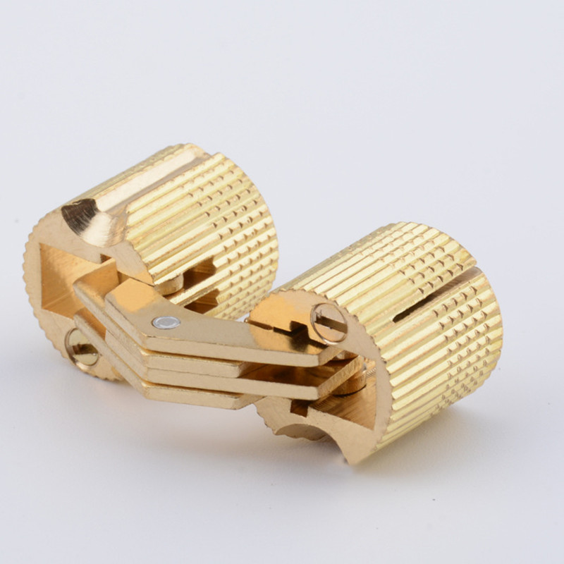 2pcs ทองแดงบานพับบาร์เรลทรงกระ - Furniture Hardware Brass บทวิจารณ์และราคา