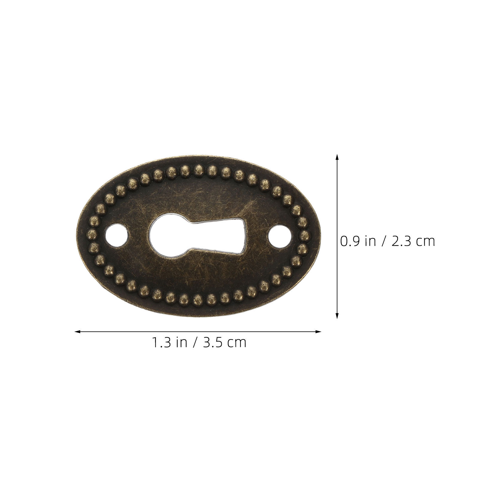 แผ่นปิดรูกุญแจตกแต่งทรงวงรีวิน - Furniture Hardware Vintage บทวิจารณ์และราคา