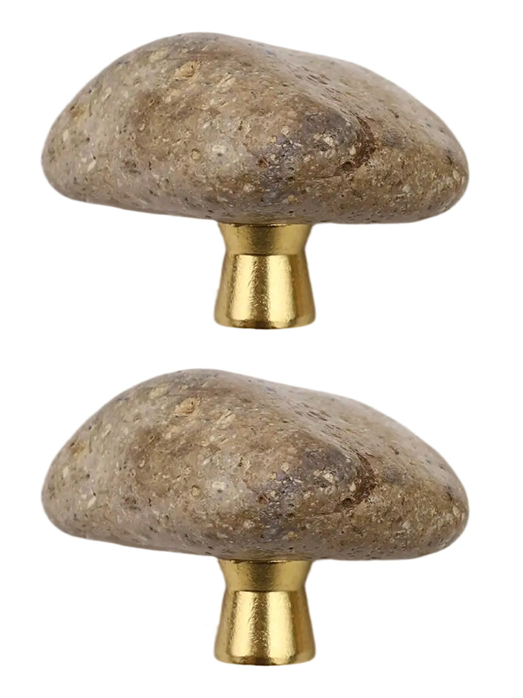 2 ชิ้นที่ไม่ซ้ำกันสร้างสรรค์หิ - Unique Furniture Hardware Pulls บทวิจารณ์และราคา