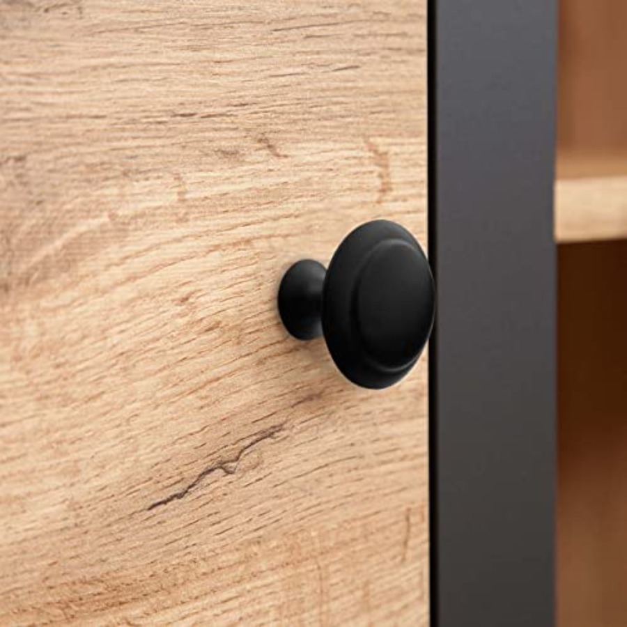 ชุดอุปกรณ์จับตู้ทรงกลมสีดำ 12  - Cabinet Knob Round บทวิจารณ์และราคา