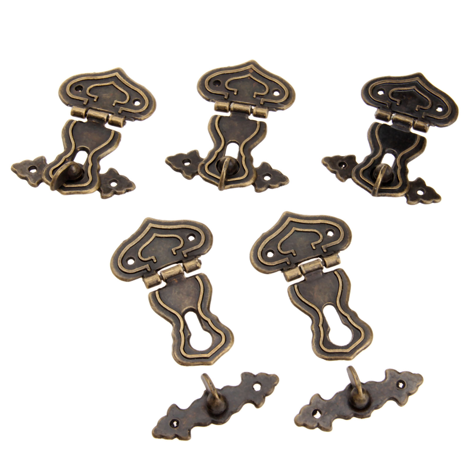 5Pcs 63X47มม.โบราณล็อคโลหะตกแต - Furniture Hardware Vintage บทวิจารณ์และราคา
