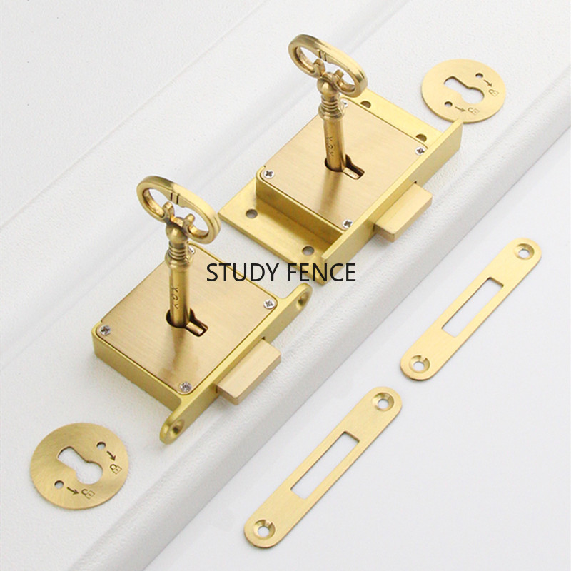 กุญแจล็อคตู้ลิ้นชักโลหะโบราณ 1 - Furniture Hardware Brass บทวิจารณ์และราคา
