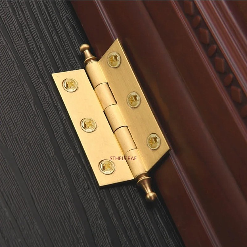 บานพับประตูตู้ทองเหลือง 2 ชิ้น - Furniture Hardware Brass บทวิจารณ์และราคา