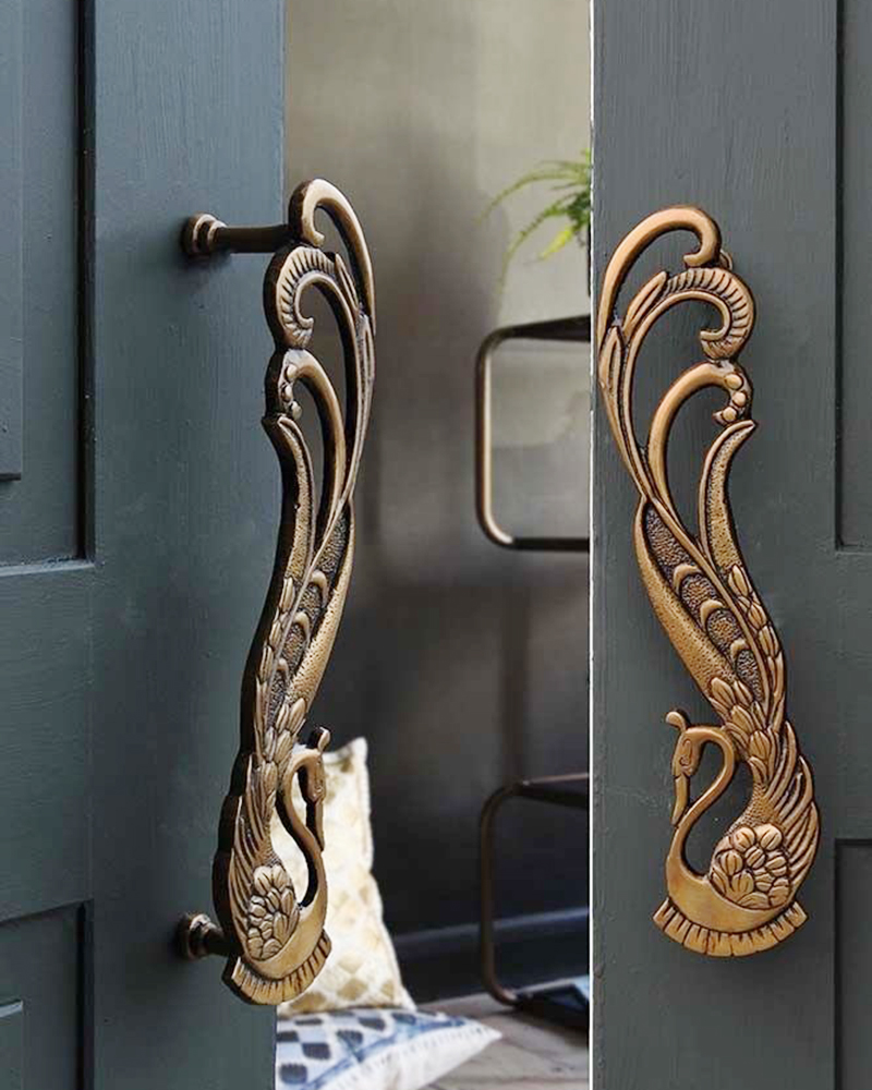 IMPEU นกยูง Figurine ประตูจับด - Furniture Hardware Vintage บทวิจารณ์และราคา