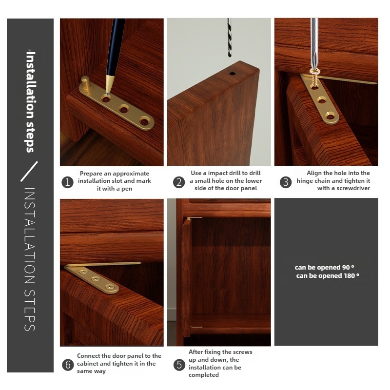 บานพับทองแดงแบบหมุนได้ 90/180  - Furniture Hardware Brass บทวิจารณ์และราคา