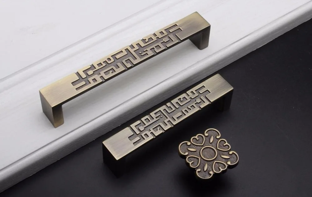 2 ชิ้นสไตล์จีนลิ้นชักลิ้นชักดึ - Unique Furniture Hardware Pulls บทวิจารณ์และราคา