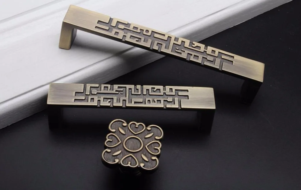 2 ชิ้นสไตล์จีนลิ้นชักลิ้นชักดึ - Unique Furniture Hardware Pulls บทวิจารณ์และราคา
