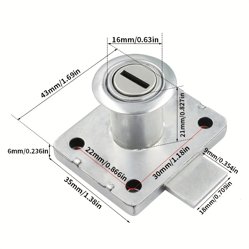 ตัวล็อคตู้ลิ้นชัก ตัวล็อคตู้เส - Furniture Hardware Cam Lock บทวิจารณ์และราคา