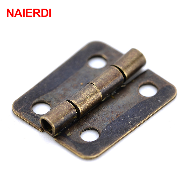 50PCS NAIERDI โบราณบานพับ MINI - Furniture Hardware Vintage บทวิจารณ์และราคา