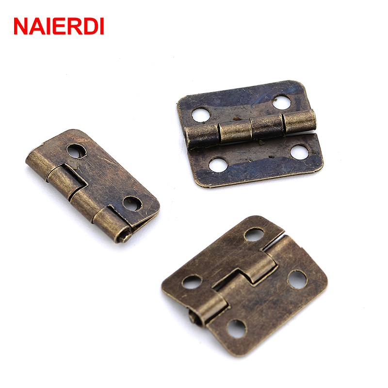 50PCS NAIERDI โบราณบานพับ MINI - Furniture Hardware Vintage บทวิจารณ์และราคา