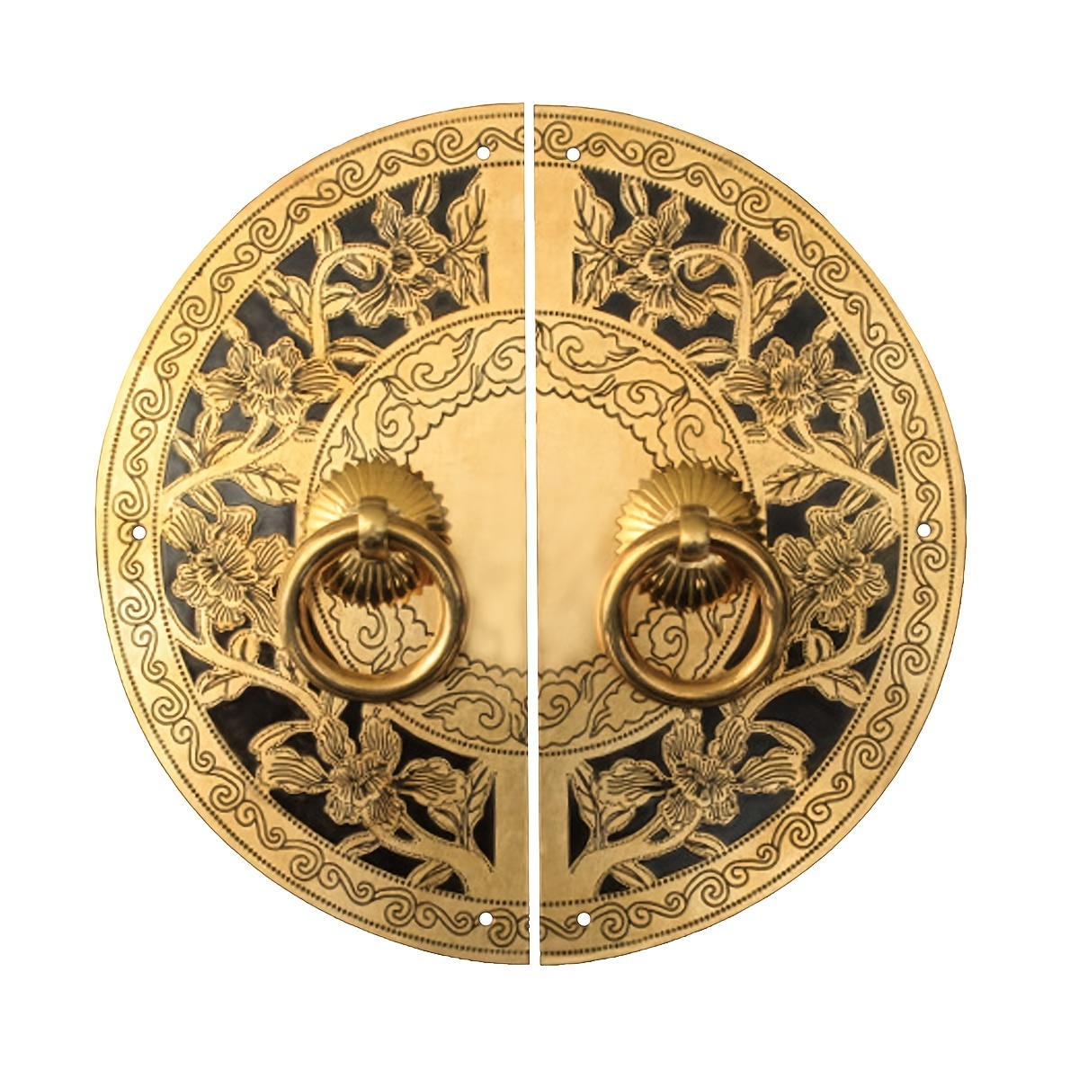 แผ่นสลักทองเหลืองวินเทจมือจับด - Furniture Hardware Vintage บทวิจารณ์และราคา