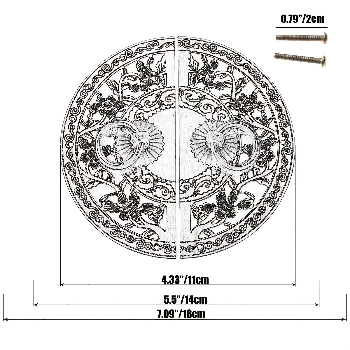 แผ่นสลักทองเหลืองวินเทจมือจับด - Furniture Hardware Vintage บทวิจารณ์และราคา